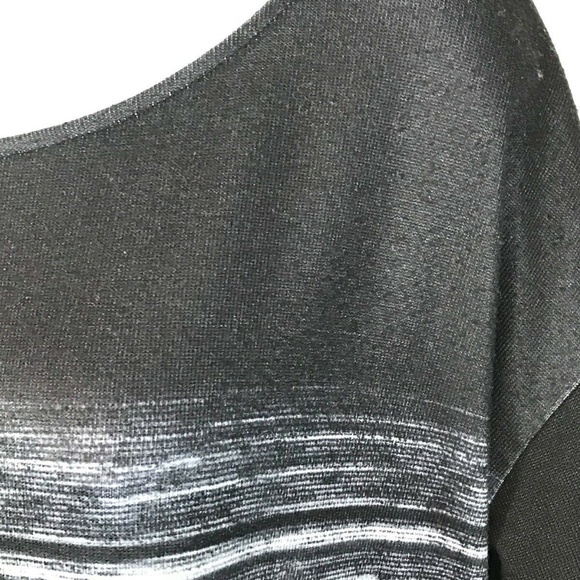 Worthington Top Blouse Size Medium Black‎ Gray - Picture 5 of 8